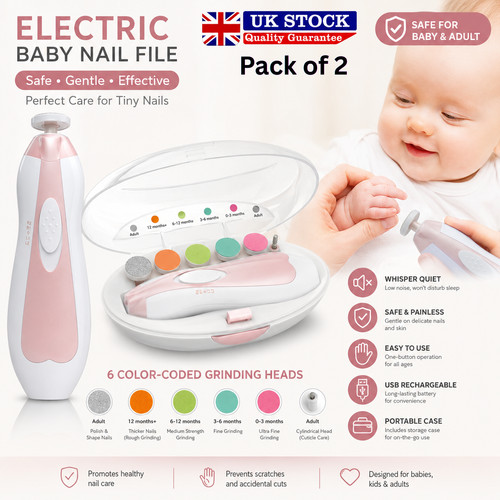 Electric baby nail - 2x, kit